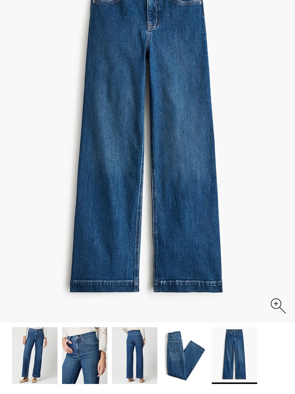J. Crew Indigo Wide-Leg Denim Jeans